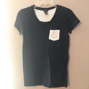 Navy blue Rue short sleeve shirt